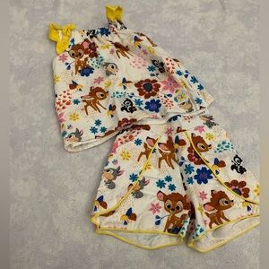 Disney Multicolor Cartoon Character Shorts Set